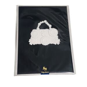 NIQUEA.D White Floral Bag "Celebrate in Style" Birthday Luxury Card